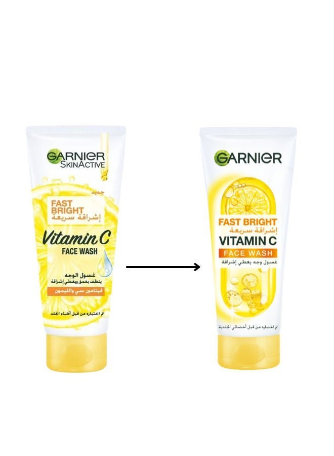 garnier Garnier Skin Active Fast Bright Face Wash With Vitamin C And Lemon 100 ml