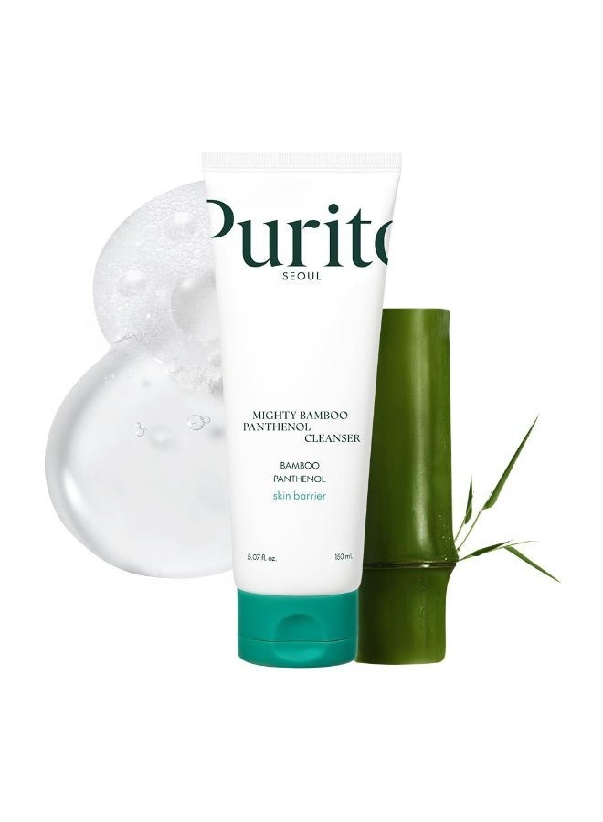 PURITO Mighty Bamboo Panthenol Cleanser, Gentle Face Wash for Moisturizing 150ml