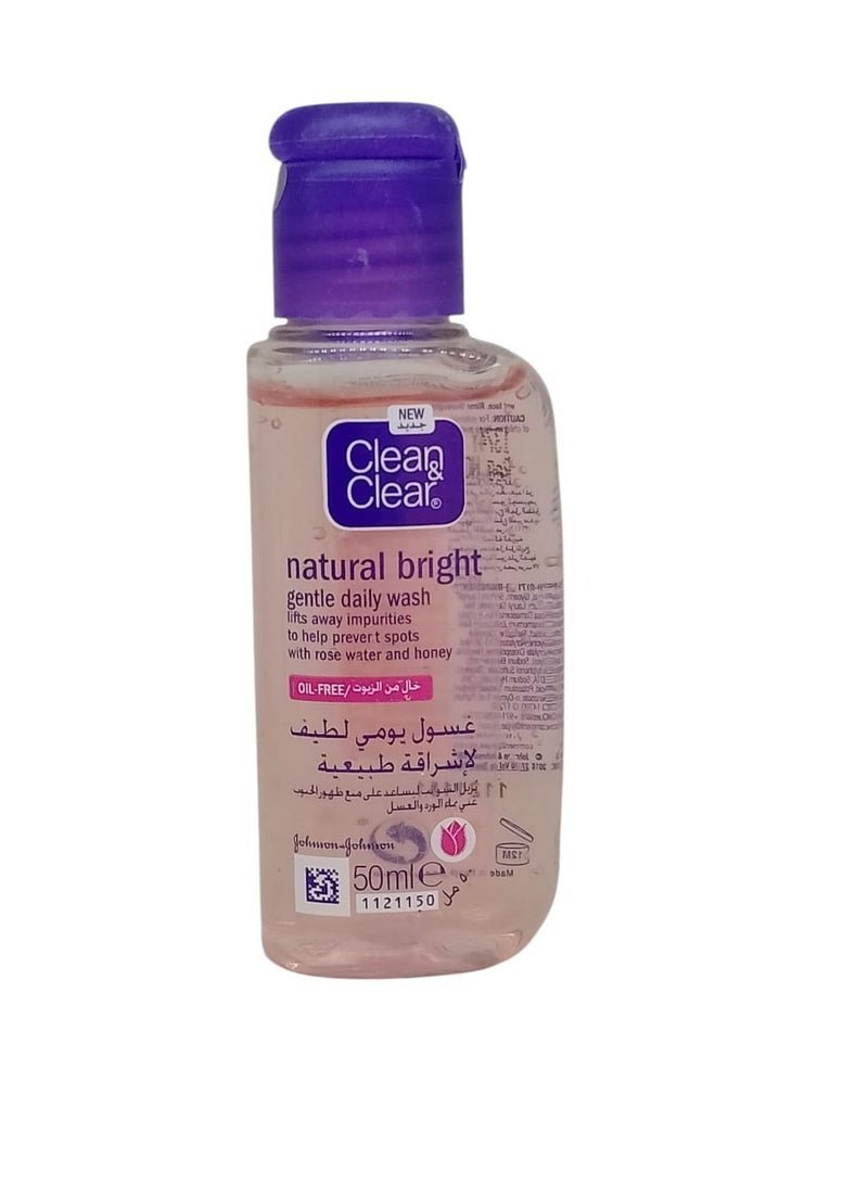 Clean & Clear Natural Bright gentle Daily Wash 50ml