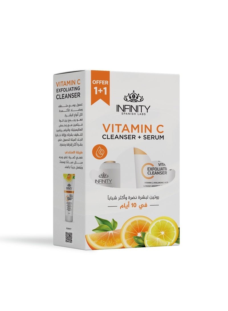 Infinity Infinity Vitamin C Serum 40 ml+ Vitamin C Cleanser 200 ml- promo back